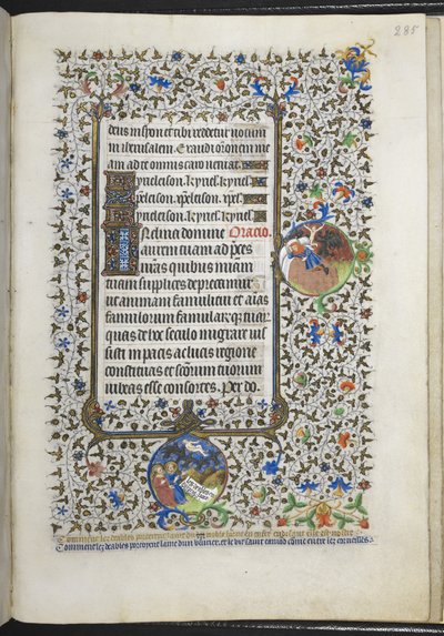 Ms 18850 f.285r Book of Hours (The Bedford Hours) c.1410-30 を追加 (ベラムにインク、カラー、ゴールド) 作： French School
