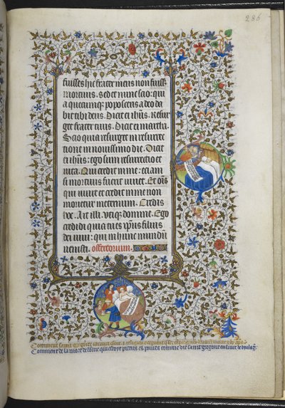 Add Ms 18850 f.286r Book of Hours (The Bedford Hours) c.1410-30 (ベラムにインク、カラー、ゴールド) 作： French School