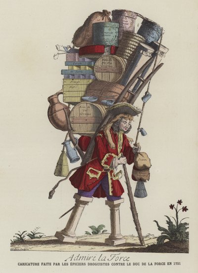 フォースを賞賛する、1721年 作： French School