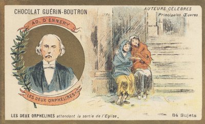 アドルフ・ダンネリー（1811-1899）：フランスの小説家・劇作家、5幕8画のドラマ「Les deux orphennes」の作者（1874年 作： French School