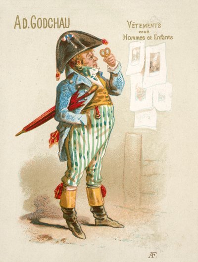 Ad Godchau紳士服・子供服の広告（クロモリト 作： French School