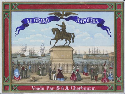 Au Grand Napoleon」の広告（カラーリトグラフ 作： French School