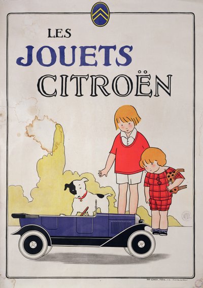 シトロエンおもちゃの広告、1922年 作： French School
