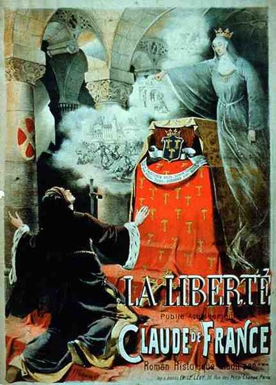 現在「ラ・リベルテ」紙が発行している「フランスのクロード」の広告（カラーリトグラフ） 作： French School