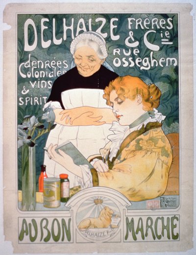 ボンマルシェでのDelhaize、Brothers、Co。の広告 作： French School