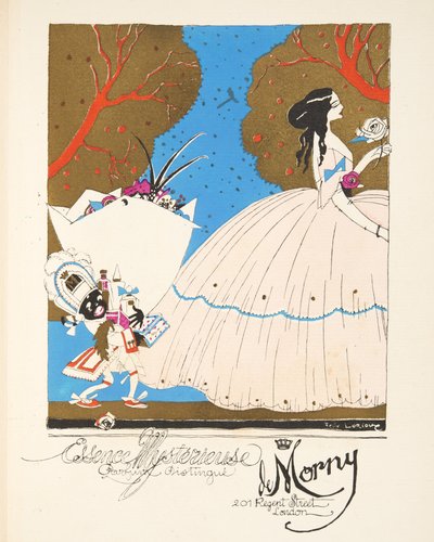 ファッションプレートのコレクションからの「Essence Mysterieuse de Morny」の広告 作： French School