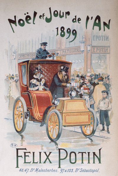 フェリックスポタンの広告、クリスマスと新年1899 作： French School