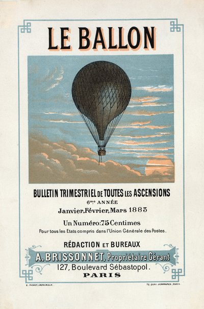 ル バロンの広告、1883 年 1 月、2 月、3 月、パブ。 1883年。 作： French School