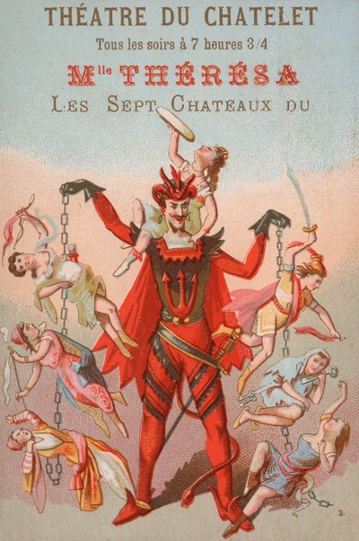 パリのシャトレ劇場での公演の広告 作： French School
