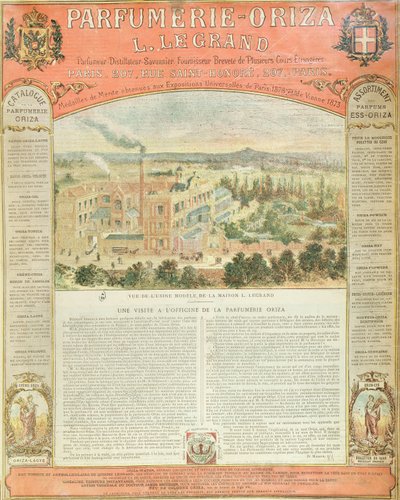 Parfumerie Oriza L. Legrandの広告、1884年 作： French School