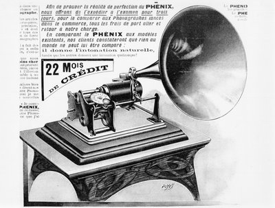 蓄音機の広告、c.1905 作： French School