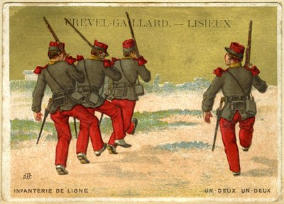 Grevel-Gaillard、Lisieux、オンライン歩兵、1 2、1 2の広告クロモリトグラフィー（クロモリトグラフ） 作： French School