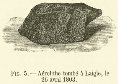 1803年4月26日、Laigleでのアエロリットの落下(彫刻) 作： French School
