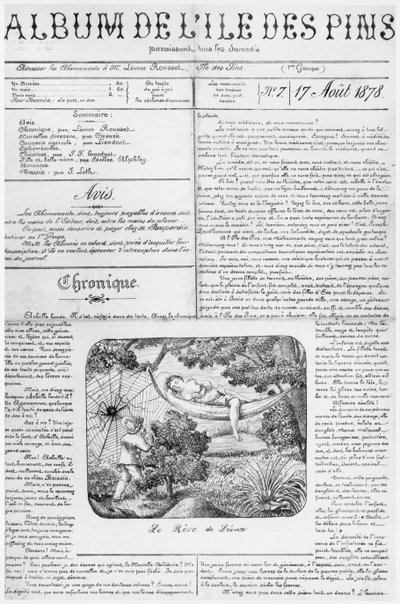 アイルオブパインズのアルバム、タイトルページ、1878年8月17日 作： French School