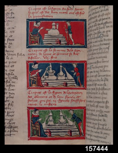錬金術の原稿からの仕事での錬金術師 作： French School