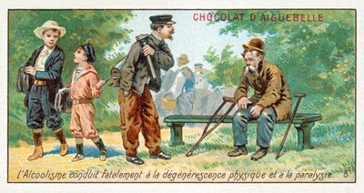 アルコール依存症は、必然的に身体の退化と麻痺（クロモリト）を引き起こす。 作： French School
