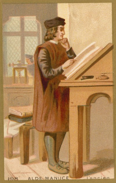 Aldus Manutius the Elder、イタリアのヒューマニスト、プリンター、出版社 作： French School