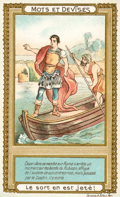 Alea iacta est (The die is cast) (chromolitho) 作： French School