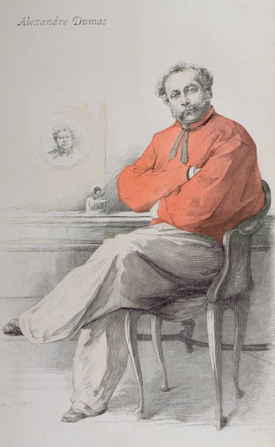 アレクサンドルデュマフィルス、イラスト、La revue Illustree、1888年8月1日 作： French School