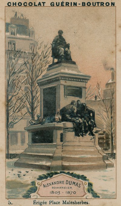 アレクサンドルデュマ、小説家、1803-1870年、エリジープレイスマルゼルブ 作： French School