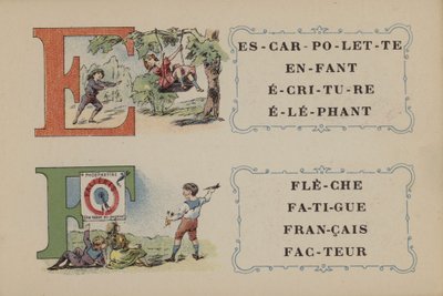 アルファベット・オブ・フォスファティンファリエス（カラーリトグラフ 作： French School