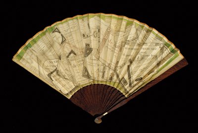 アシグナの扇子、1796年頃（紙と木 作： French School