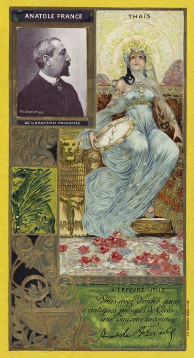 アナトール・フランス、フランスの小説家（クロモリソ） 作： フランス語学校