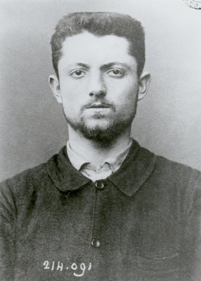 エミールヘンリー（1872-94年）の人体測定の肖像画 作： French School
