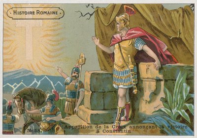 ミルビアン橋の戦いでコンスタンティヌスに勝利を発表した十字架の出現、312 作： French School