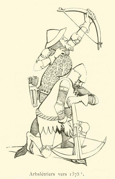 1375年頃のクロスボウマン（彫刻作品 作： French School