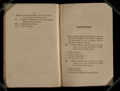 建築の章、サロンデリフューズ、1863年 作： French School