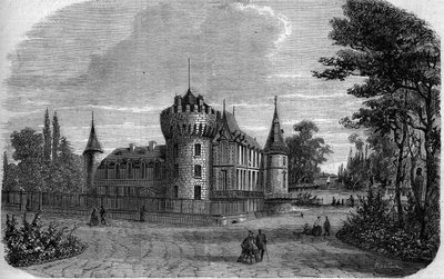 建築：ランブイエ城の外観（14～15世紀、世紀中に再整備された 作： French School