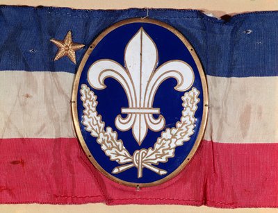 アームバッジオブアクションフランセーズ、c.1920-35（エナメル金属と布） 作： French School