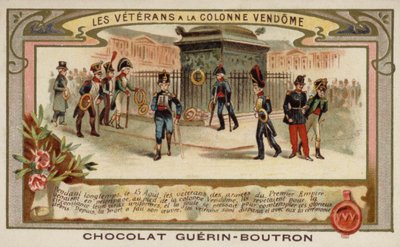 パリ、ヴァンドームの列柱での陸軍退役軍人（クロモリト 作： French School