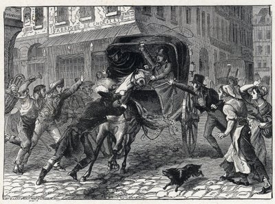ヴァンデ戦争の主席シュアンであったジョルジュ・カドゥダル（1771-1804）の逮捕（3月9日 作： French School
