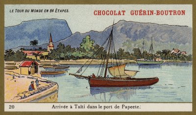 タヒチのパペーテ港に到着（クロモリト 作： French School