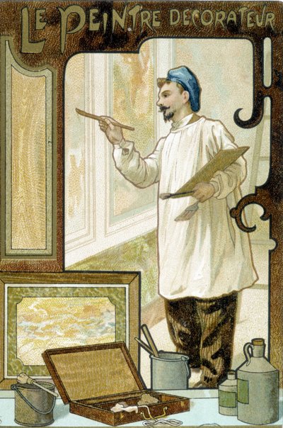 職人：画家の装飾家 - Chromo. 作： French School