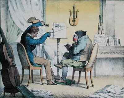 気管支喘息、パリで出版された「Album Comique de Pathologie Pittoresque」の風刺画 作： French School