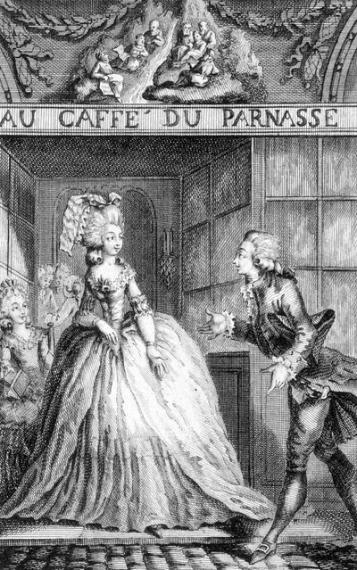 カフェ・デュ・パルナッスにて 作： French School