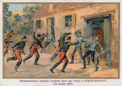 シルレンホフの農家への攻撃 作： French School