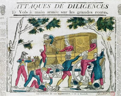 1822年7月25日のパリからリヨンへの勤勉さへの攻撃 作： French School