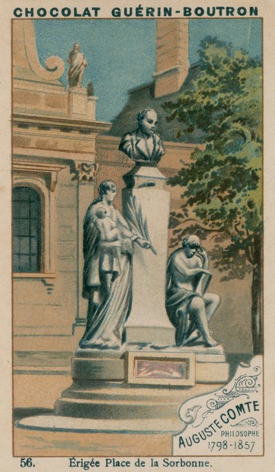 オーギュストコント、哲学者、1798〜1857年、ソルジヌ広場 作： French School