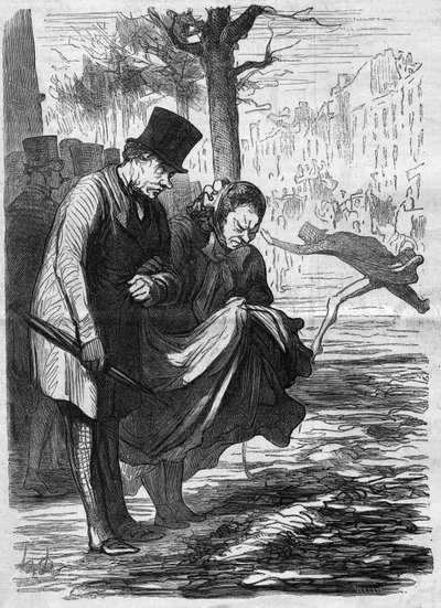 酷いマカダム！？オノレ・ドーミエ（1808-1879）の漫画。8月2日付「Le Monde Illustré」277号に掲載された図版 作： French School