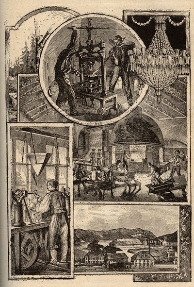 バカラ - クリスタリー - ムルト・エ・モゼル - 「PATRIE」の刻印 - ルシアン・ユアールの「DESCRIPTION PECTUREQUIREQUE DE LA FRANCE EN 6 VOLUES」 - 19世紀末 作： French School