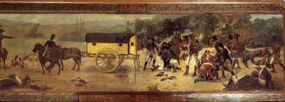 ラレー男爵の空飛ぶ救急車（ドミニク・ジャン、ラレー男爵 1766 - 1842）1809年 19世紀のフランス派の匿名の絵画。1809年 パリ、ヴァル・ド・グレースの美術館 作： French School