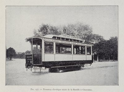 バスティーユ-シャラントン間の電気鉄道 - G.ダヴィ著「A travers l