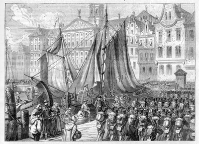 バタヴィアン革命 - Batavian Revolution (1780-1798) - フランス人将軍ジャン・シャルル・ピケグル(1761-1804)が軍を率いてアムステルダムに入城 - 1月20日、フランス軍がアムステルダムに入城。 作： French School