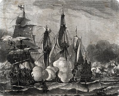 "Battle of Bantry Bay naval engagement written on 11 May 1689, a week before the declaration of the Nine Years