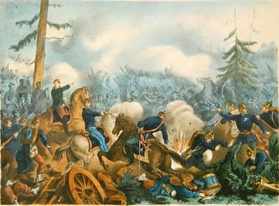 1871年1月3日のバポームの戦い、パリのF.ウェンツェルの刻印（カラー刻印） 作： French School
