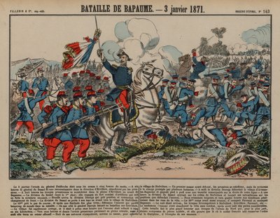 バポームの戦い、普仏戦争、1871年1月3日（彩色彫刻 作： French School